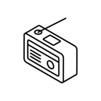 Isometric Radio icon design element templates simple vector