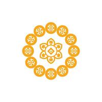 Mandala icon ornamental design element. Geometric circle element. Geometric flower Floral icon. Template for laser cutting or engraving. illustration of religious ornaments vector