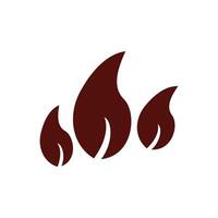 Flat design style. Fire flame icon isolated on white background for your web and mobile. Fire in abstract style on white background. Modern art isolated graphics. Fire sign vector