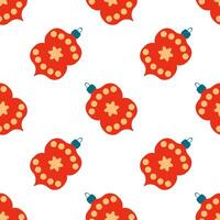 Chinese New Year lantern traditional ornaments seamless pattern. Perfect design for fabric, textile, greeting card, wrapping paper. Retro style illustration. vector