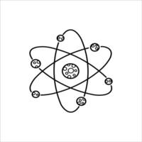 Atom molecules drawing sketch artwork illustration vector