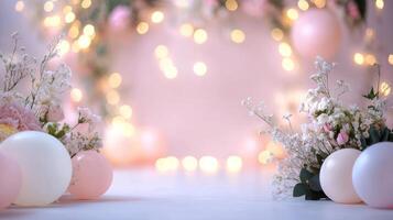 Wedding party decoration scene background photo
