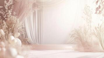 Wedding party decoration scene background photo