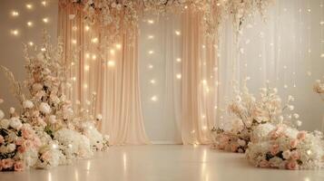 Wedding party decoration scene background photo