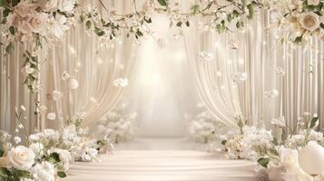 Wedding party decoration scene background photo