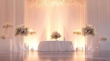 Wedding party decoration scene background photo