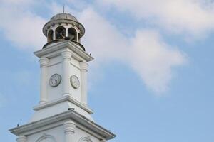 Beautiful mosque dome in sunny weather in the morning photo