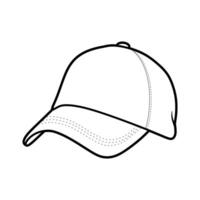 Baseball hat icon. Cap line icon on white background vector