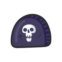 dead stone sign with outline in flat design. vector
