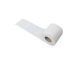 Tissue paper or toilet paper in roll is isolated on white background photo