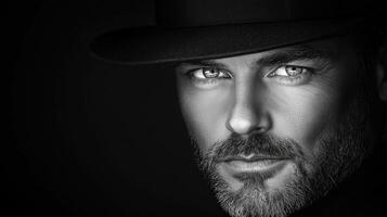 A man with a hat and beard photo