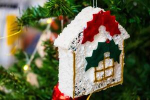 Luxurious Golden Christmas Tree Adorned with Sparkling Ornaments for the Holidays photo