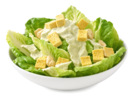 Vegan Caesar Salad Crisp romaine lettuce tossed with a creamy cashew-based Caesar dressing, croutons, and nutritional yeast for a cheesy png