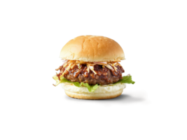 Slider with apple butter mini burger with apple butter pulled pork and coleslaw png