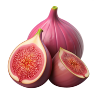 3D Render of Figs, Red Figs, Fruit Illustration png