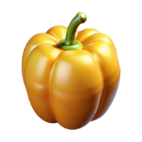 3D Render Yellow Bell Pepper png