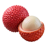 3D Render of Lychee Fruit png