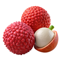 3D Render of Lychees png