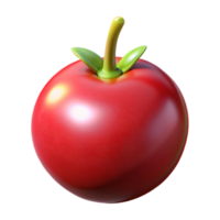 3d render vermelho tomate ilustração png