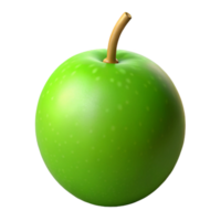 verde maçã 3d render png