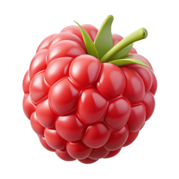 3D Render of a Red Raspberry png