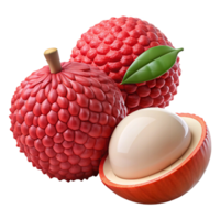 3D Render of Lychees png