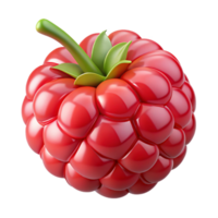 3D Render of a Red Raspberry png
