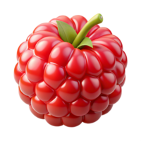 3D Render Red Raspberry Illustration png