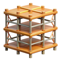 3D Render of a Two-Tiered Structure png
