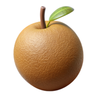 3D Render of a Wrinkled Brown Apple png