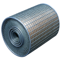 3D Render Cylindrical Filter Mesh png
