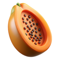 3D Render of a Papaya png