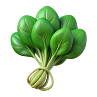 3D Render of Fresh Spinach Bunch png
