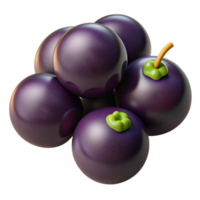 3D Render of Purple Fruit Cluster png