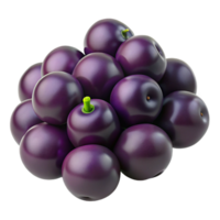3D Render of Plums Cluster png