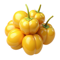 3D Render of Yellow Peppers png