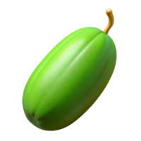 3D Render Green Fruit Illustration png