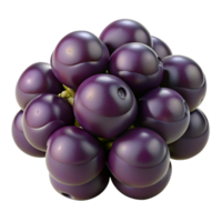 3D Render of a Cluster of Dark Purple Berries png