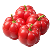 3D Render of Red Peppers png