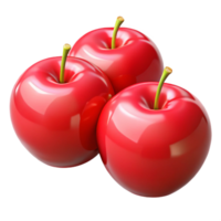 3d render do vermelho maçãs png