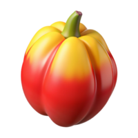 3D Render Red Yellow Bell Pepper png