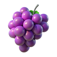 3d render roxa uvas ilustração png
