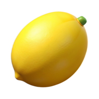 3D Render of a Yellow Lemon Fruit png