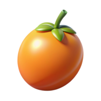 3D Render of a Single Persimmon png