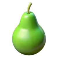 3D Render Green Pear Illustration png