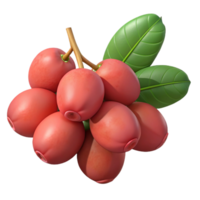 3D Render of Red Fruit Cluster png