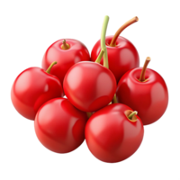 vermelho cerejas 3d render png