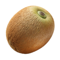 Realistic 3D Render of a Fuzzy Brown Kiwi Fruit png