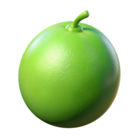 3D Render Green Fruit Illustration png