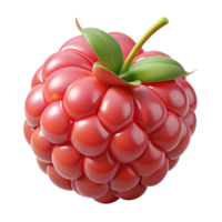 3D Render of a Juicy Raspberry png